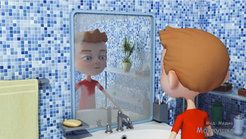 Мультфильм в 3D о полезности чистки зубов